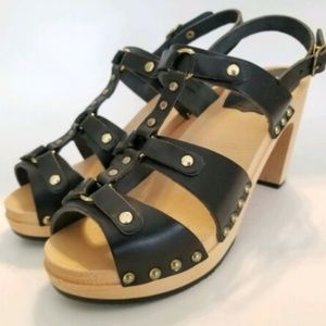 Swedish Hasbeens  Brassy Sandal, 39/9 NWOB